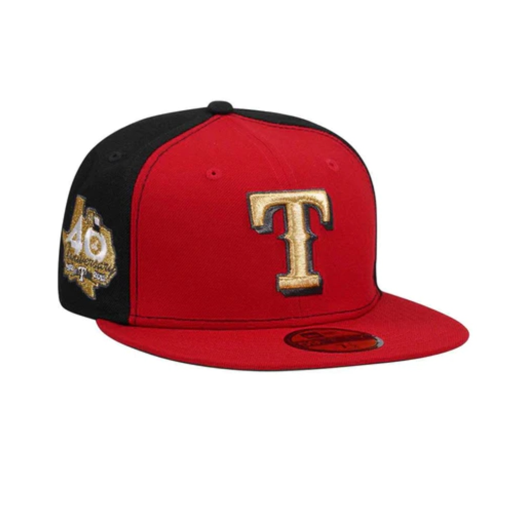 Gorra New Era 59Fifty Texas Rangers 40th Anniversary 209920231 negro/rojo
