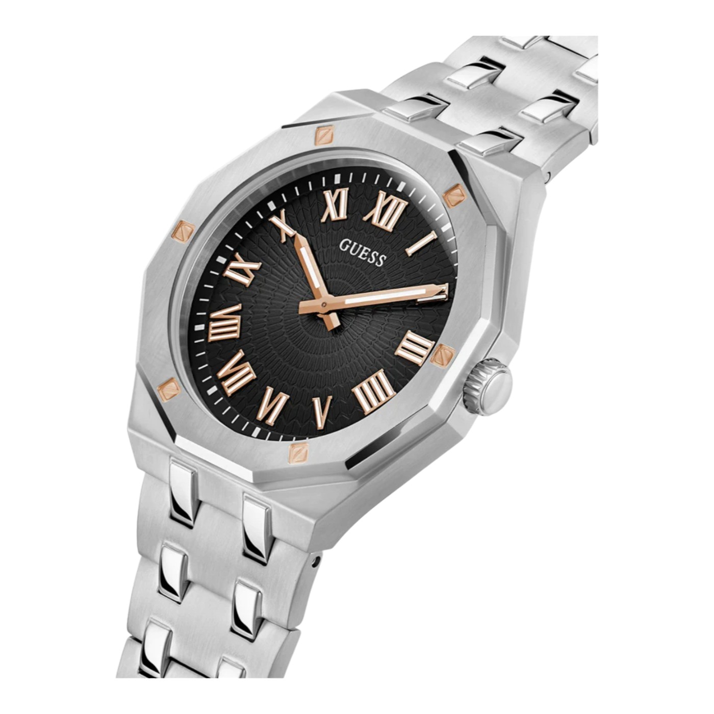 SET DE RELOJES GUESS EN PAREJA  PARA SAN VALENTÍN COLOR  PLATEADO Y BLANCO GW0575G1/GW0257L2