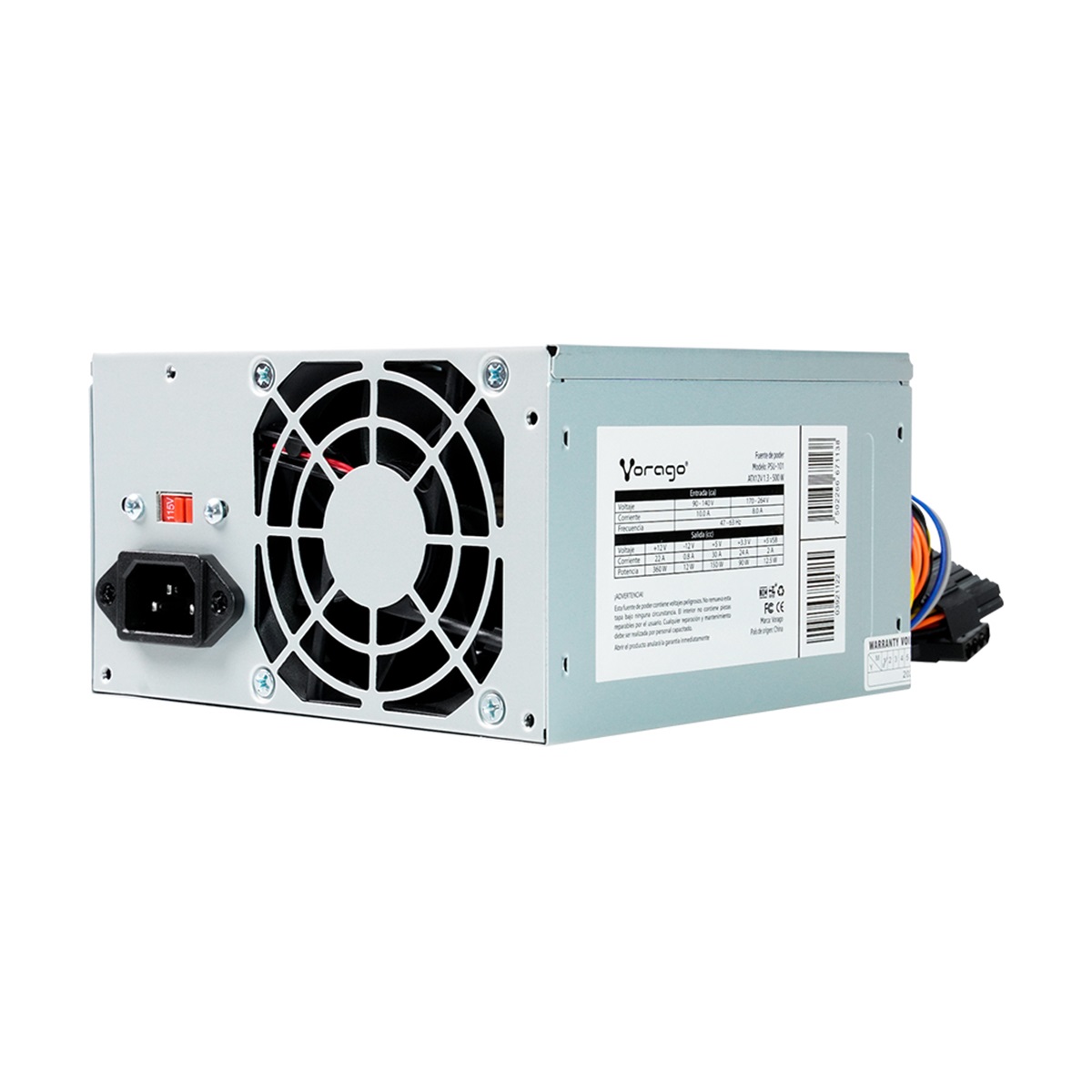 Fuente de Poder Vorago PSU-101 ATX, 500W