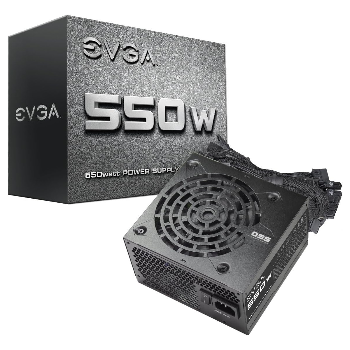 Fuente De Poder EVGA 100-N1-0550-L1 20+4 pin ATX 120mm 550W