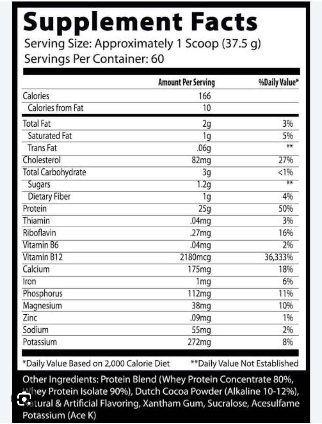 Proteina Insane Whey 5lb 2.27kg 60 serv.