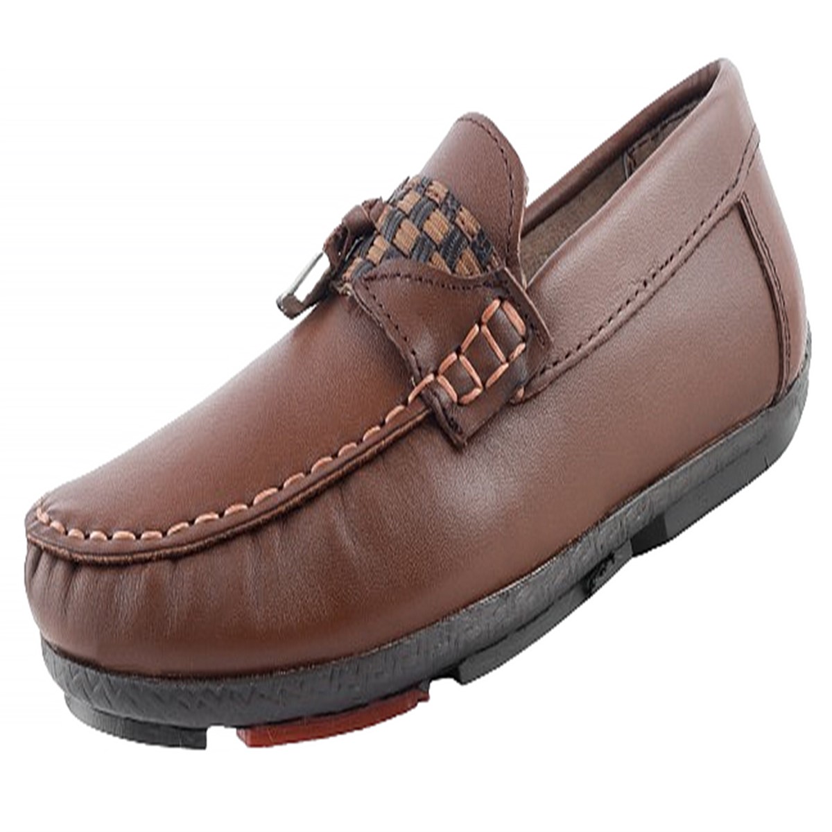 Zapato Niño Mocasín Cómodos 100% Piel Moda Café 3105-c.