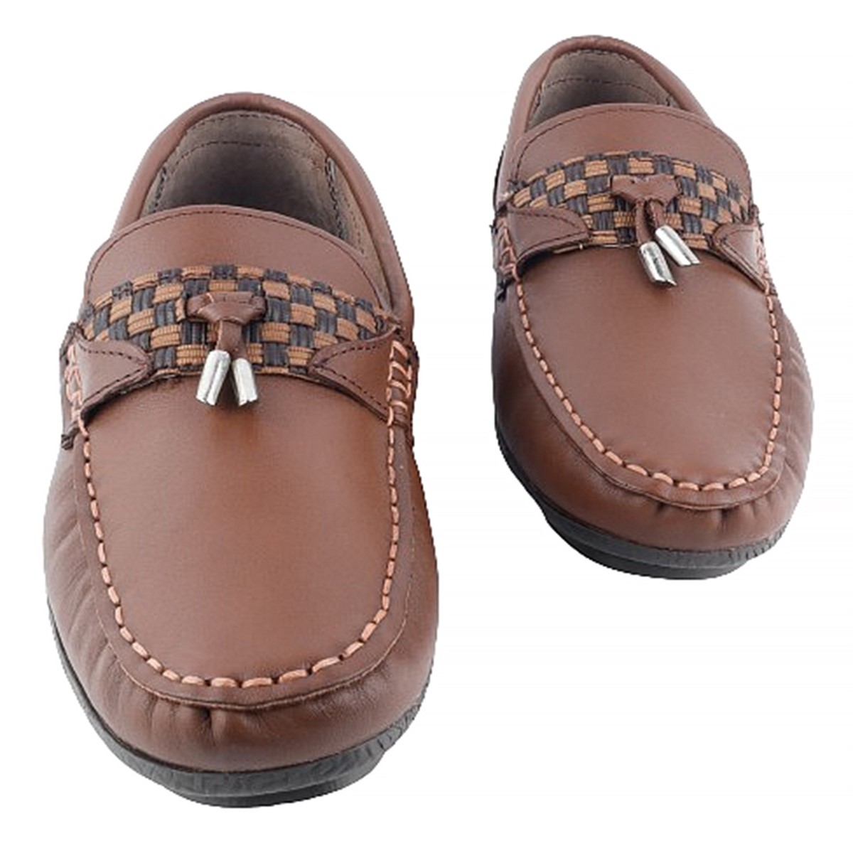 Zapato Niño Mocasín Cómodos 100% Piel Moda Café 3105-c.