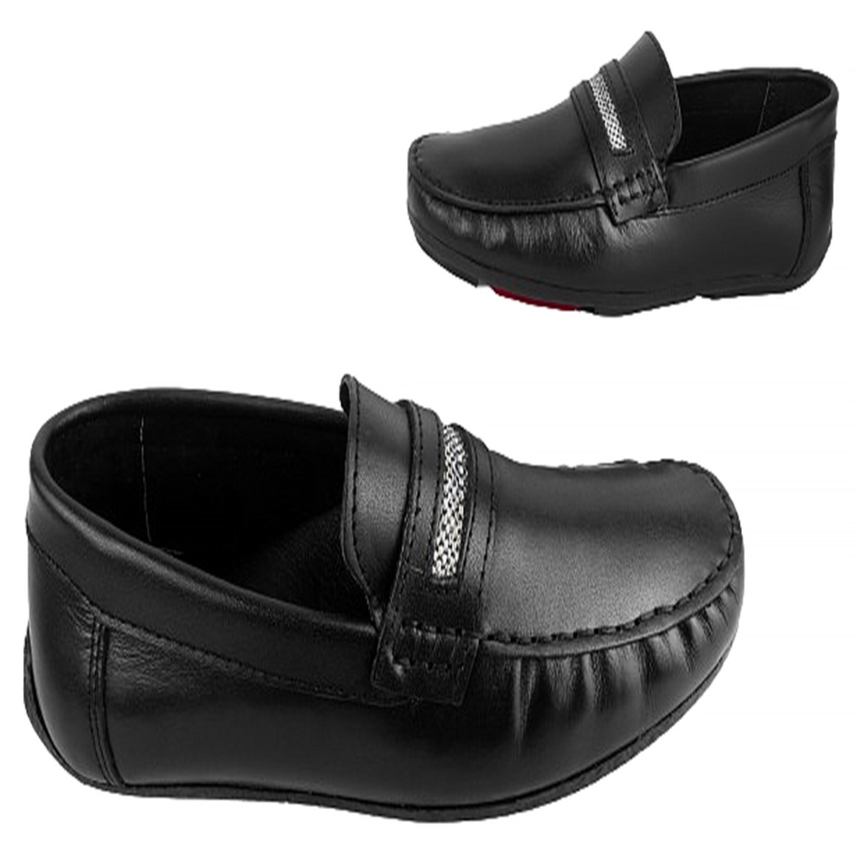 Zapato Niño Mocasín Cómodo 100% Piel Moda Negro 3103-n.