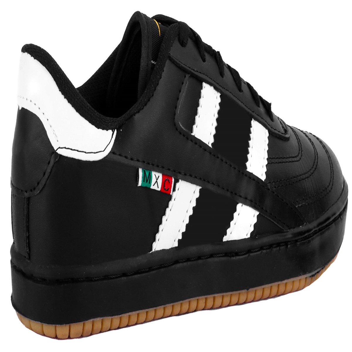 Tenis Hombre Fútbol Rápido Cosidos Soccer 100% Piel 1507-NB.