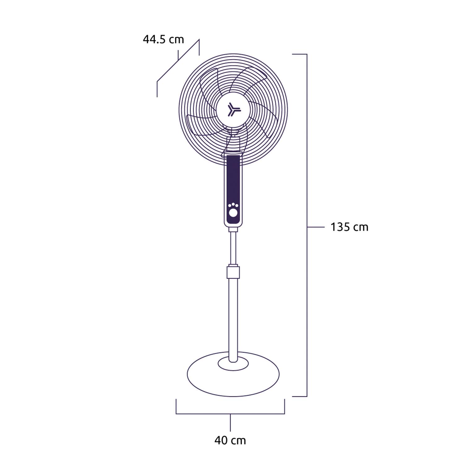 Ventilador de Pedestal Blanco Apolo 16 pulgadas Masterfan