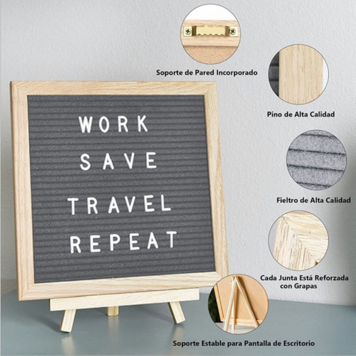 Pizarrón De Madera Vintage Letrero Para Mensajes Negro