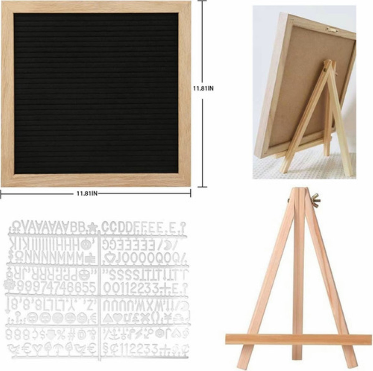 Pizarrón De Madera Vintage Letrero Para Mensajes Negro