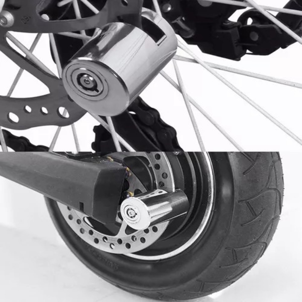 Bloqueo De Freno De Disco De Motocicleta Candado Universal gris