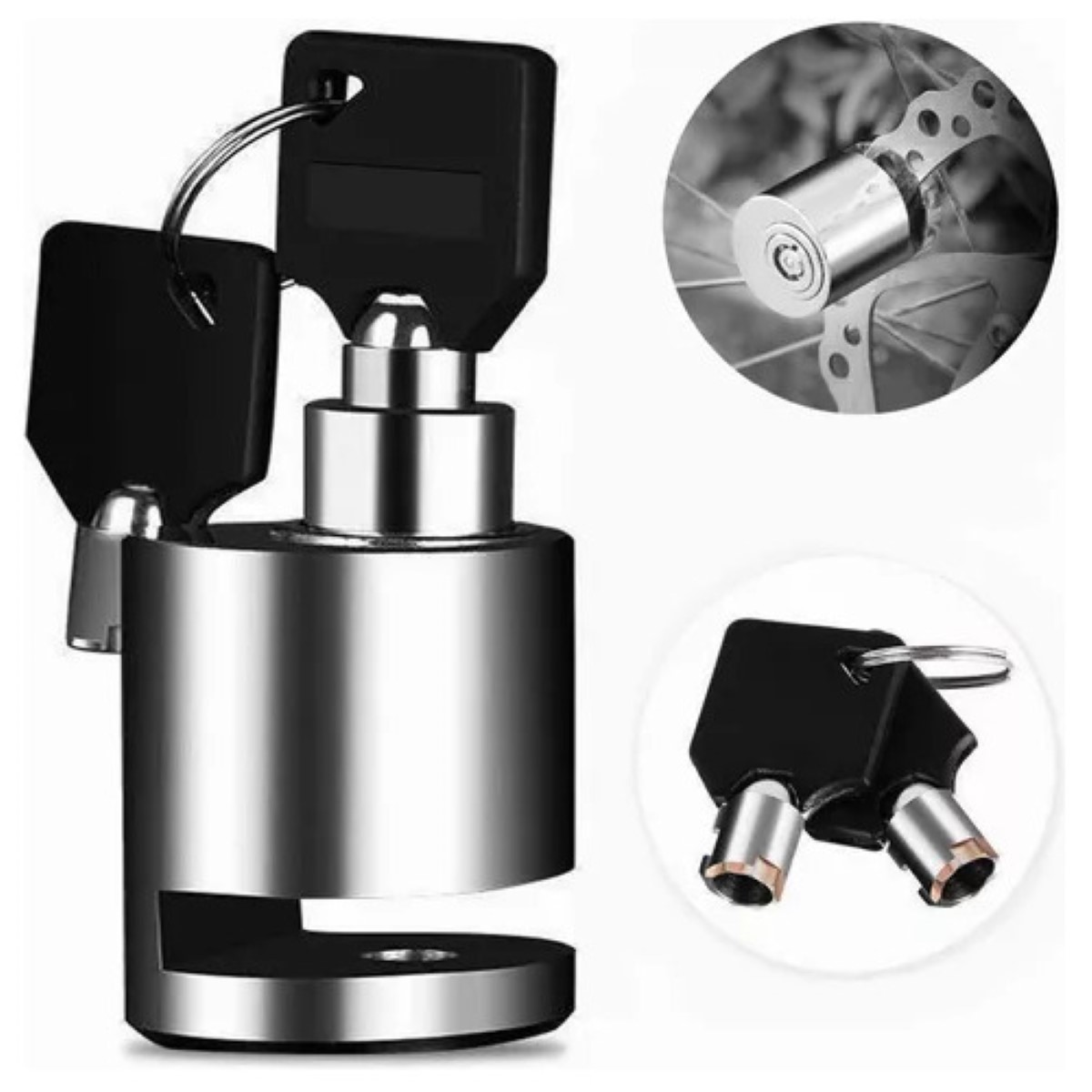 Bloqueo De Freno De Disco De Motocicleta Candado Universal gris