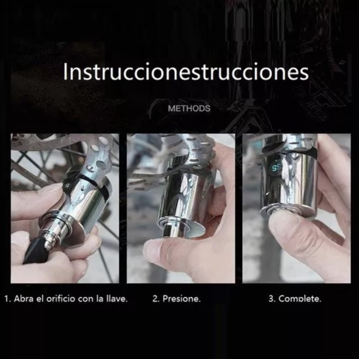 Bloqueo De Freno De Disco De Motocicleta Candado Universal gris