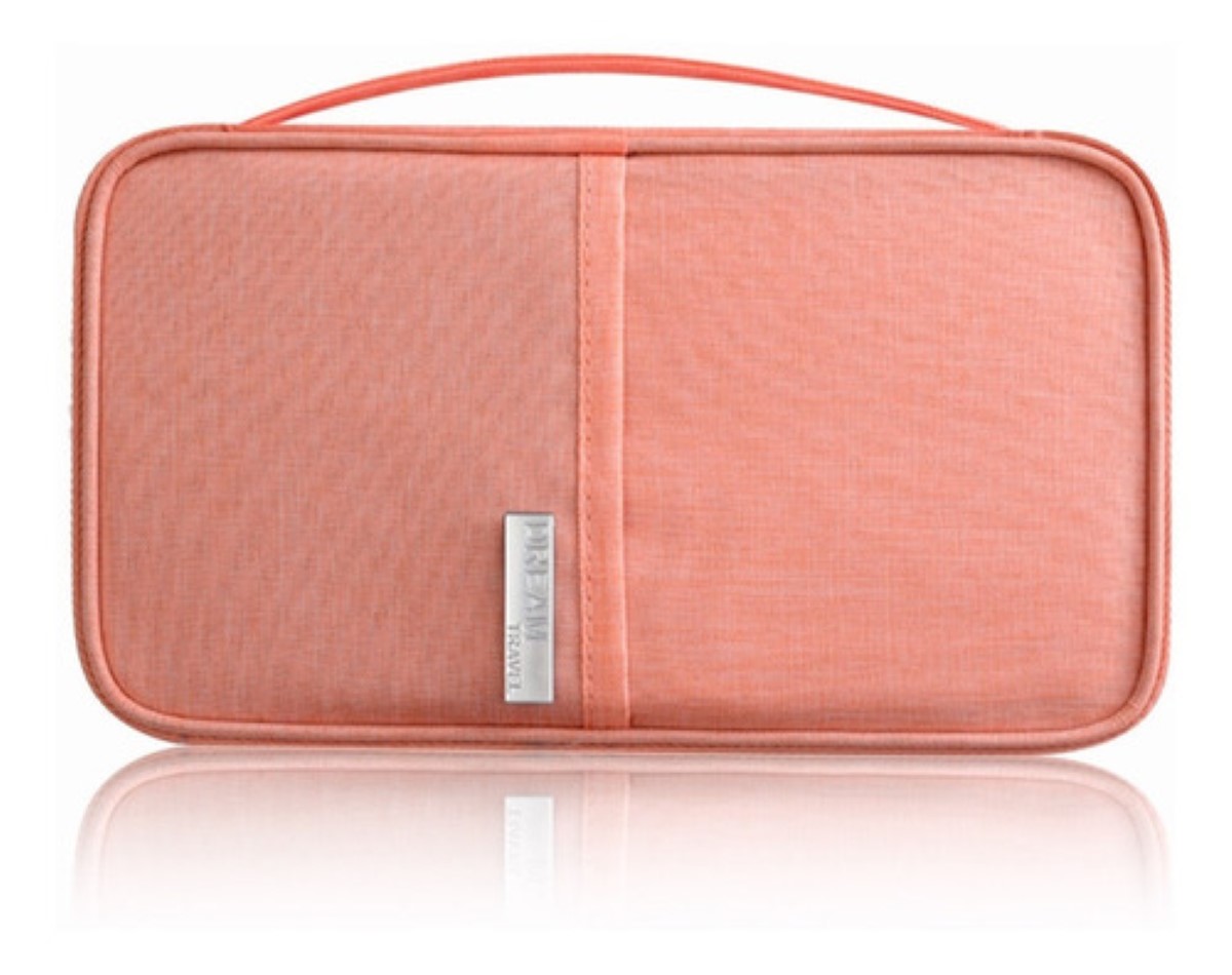 Cartera Porta Funda Pasaporte Documentos ROSA