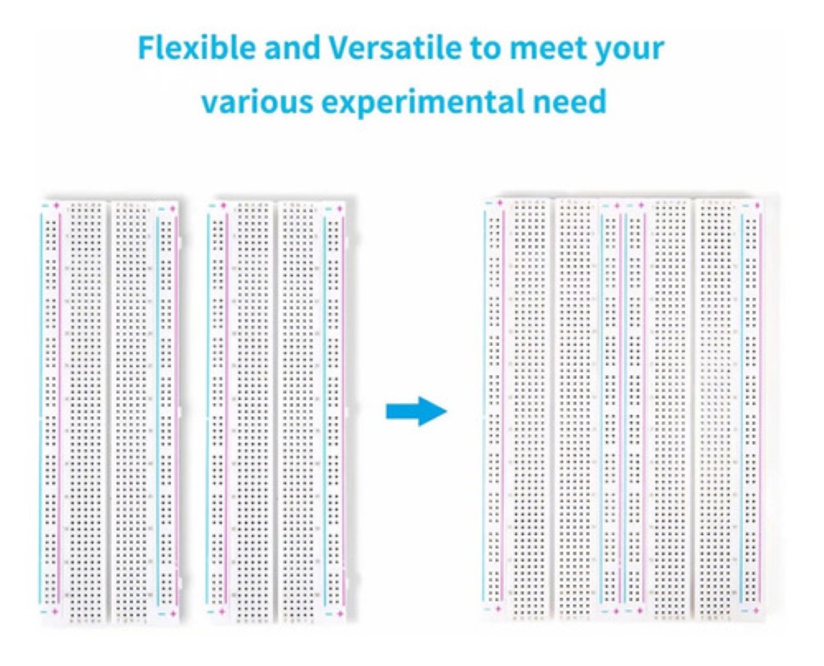 3 Piezas Protoboard 830 Puntos Mb-102 Para Arduino BLANCO