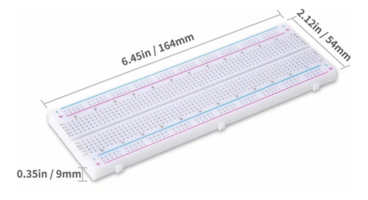 3 Piezas Protoboard 830 Puntos Mb-102 Para Arduino BLANCO