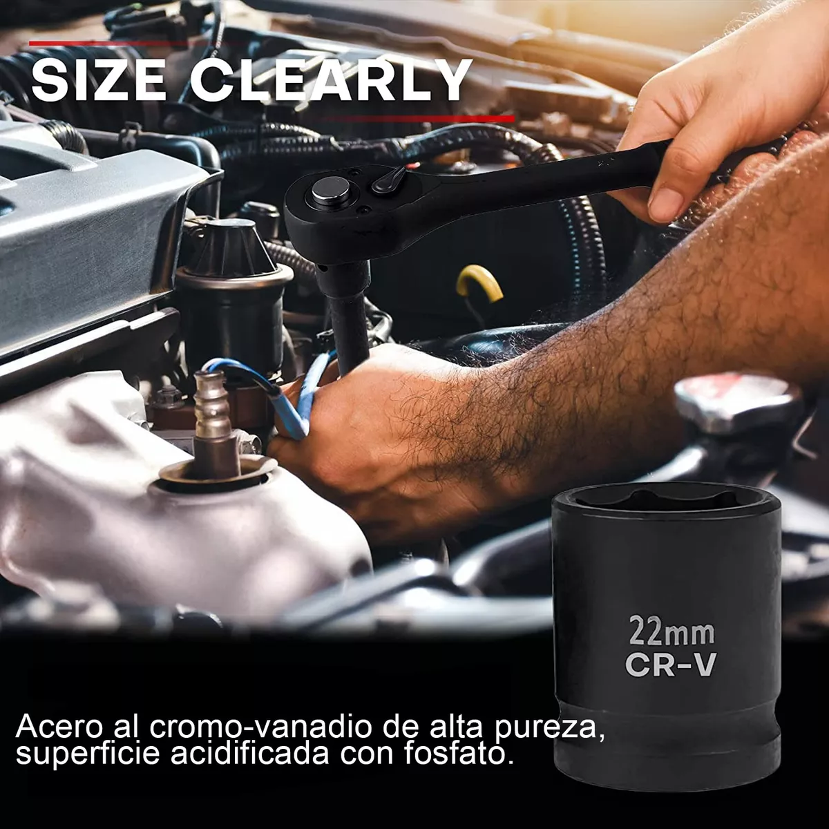 Juego De Herramientas Mecánicas Autocle 24pcs Dados Kit 1/2'