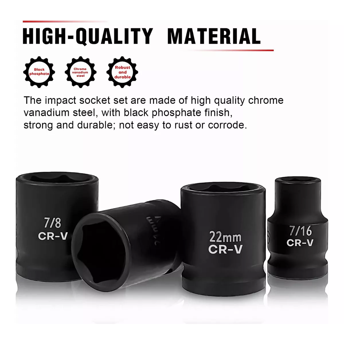 Juego De Herramientas Mecánicas Autocle 24pcs Dados Kit 1/2'