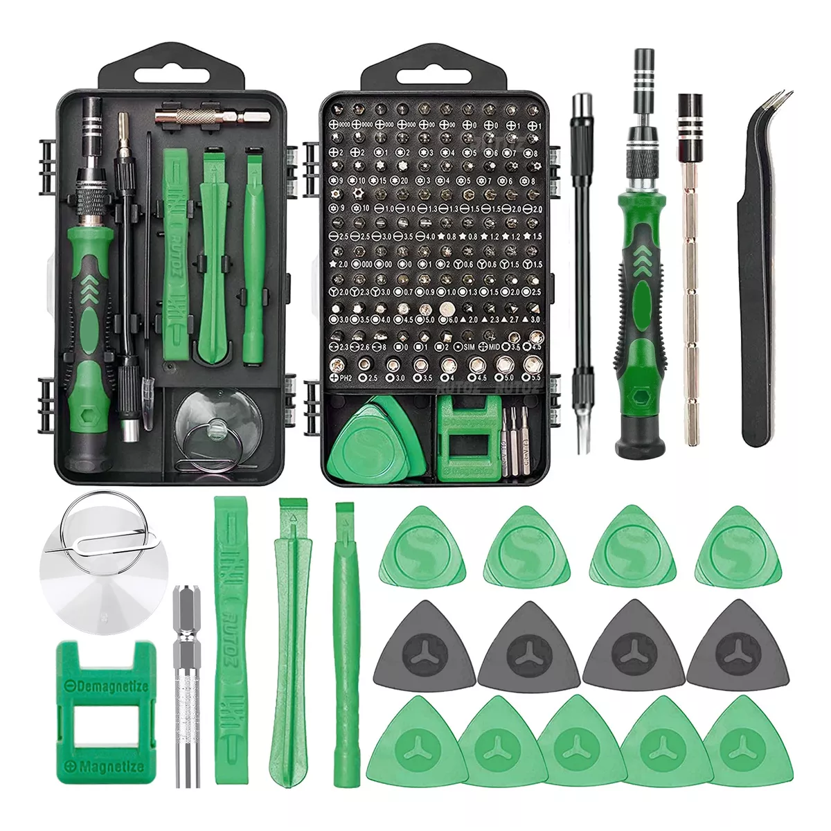 Kit Desarmadores Destornilladores Laptop Celular Electronica Verde