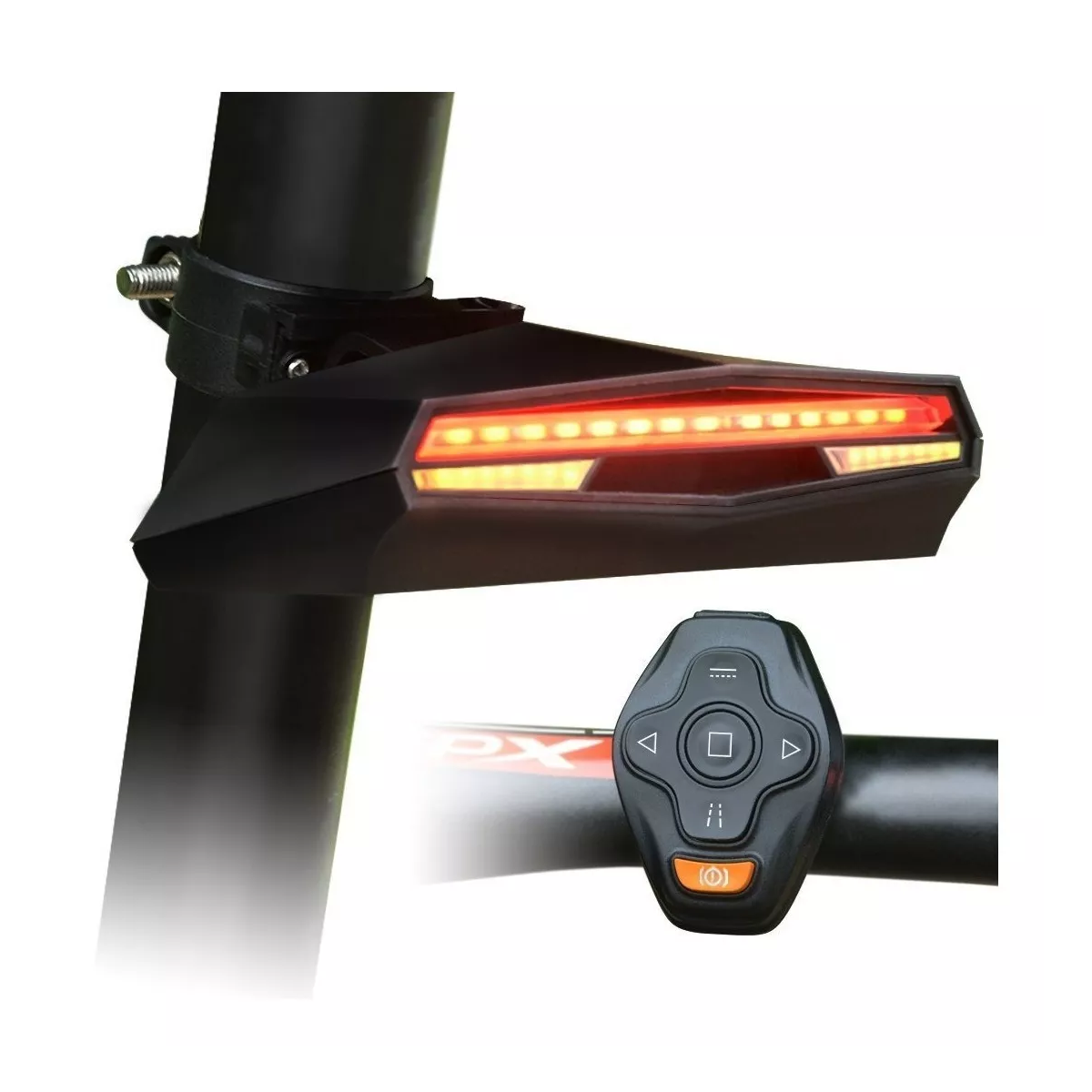 Luz Led Trasera Láser Direccional Para Bicicleta Recargable