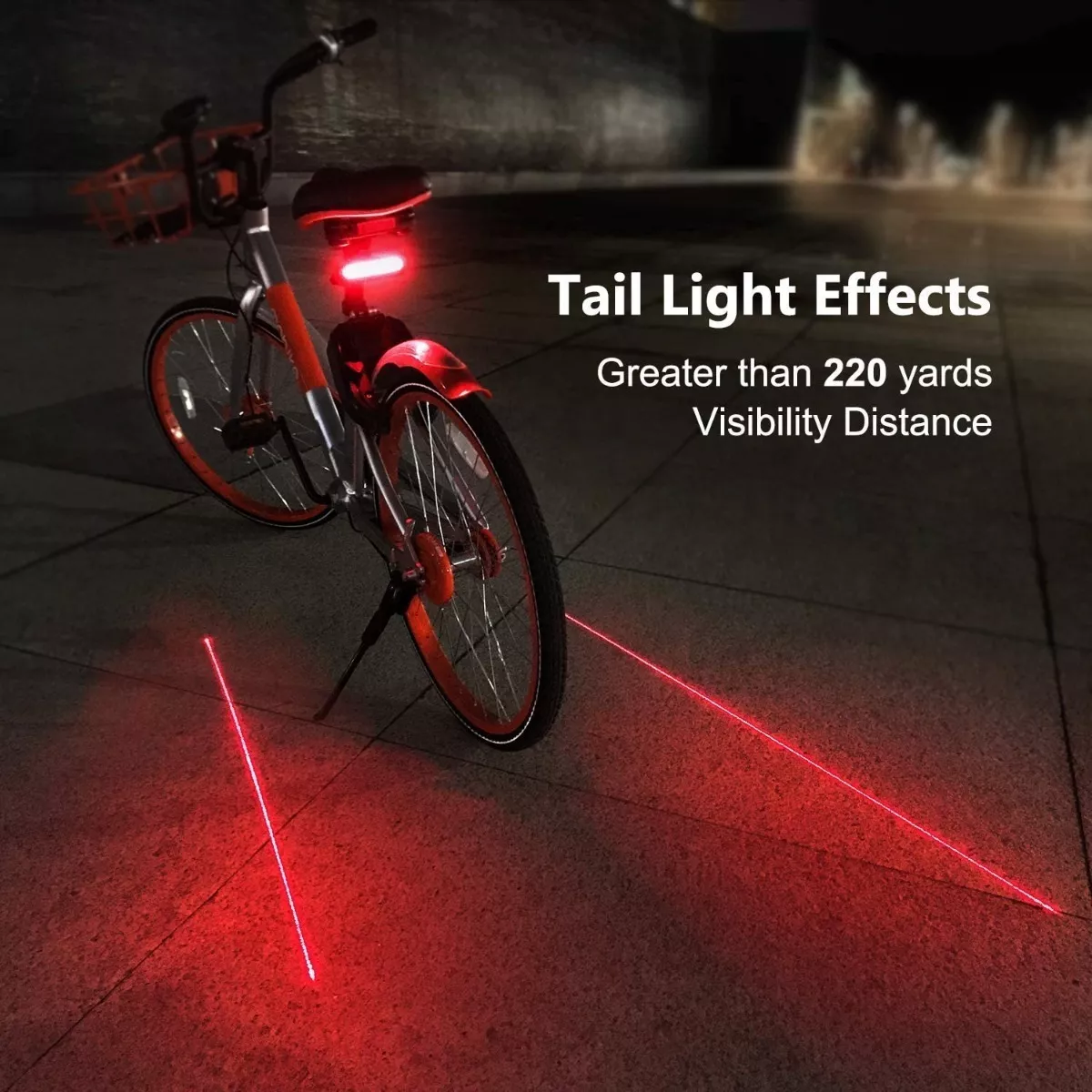 Luz Led Trasera Láser Direccional Para Bicicleta Recargable