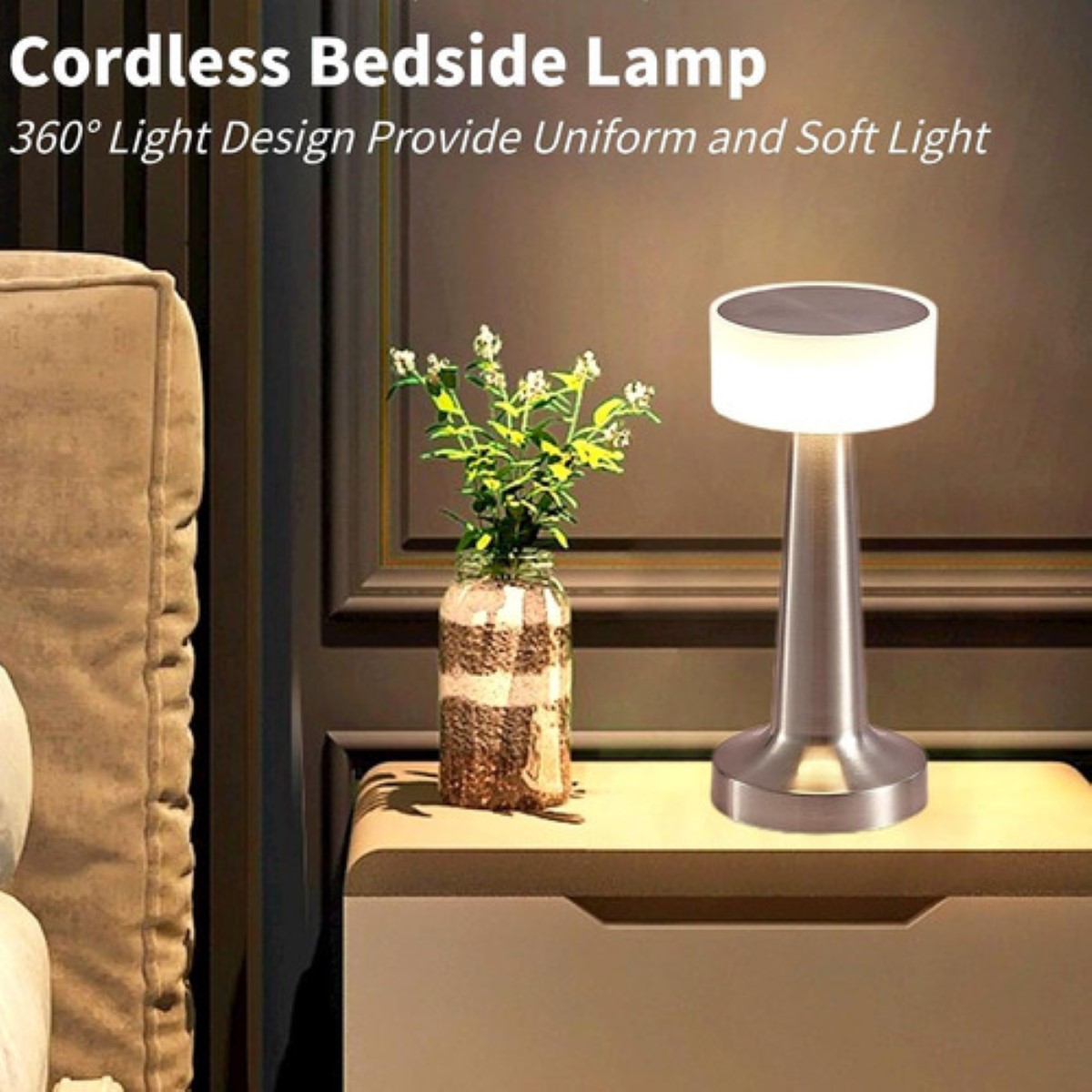 Lámpara De Mesa Decoración Restaurante Ambiente Led Lu plata 