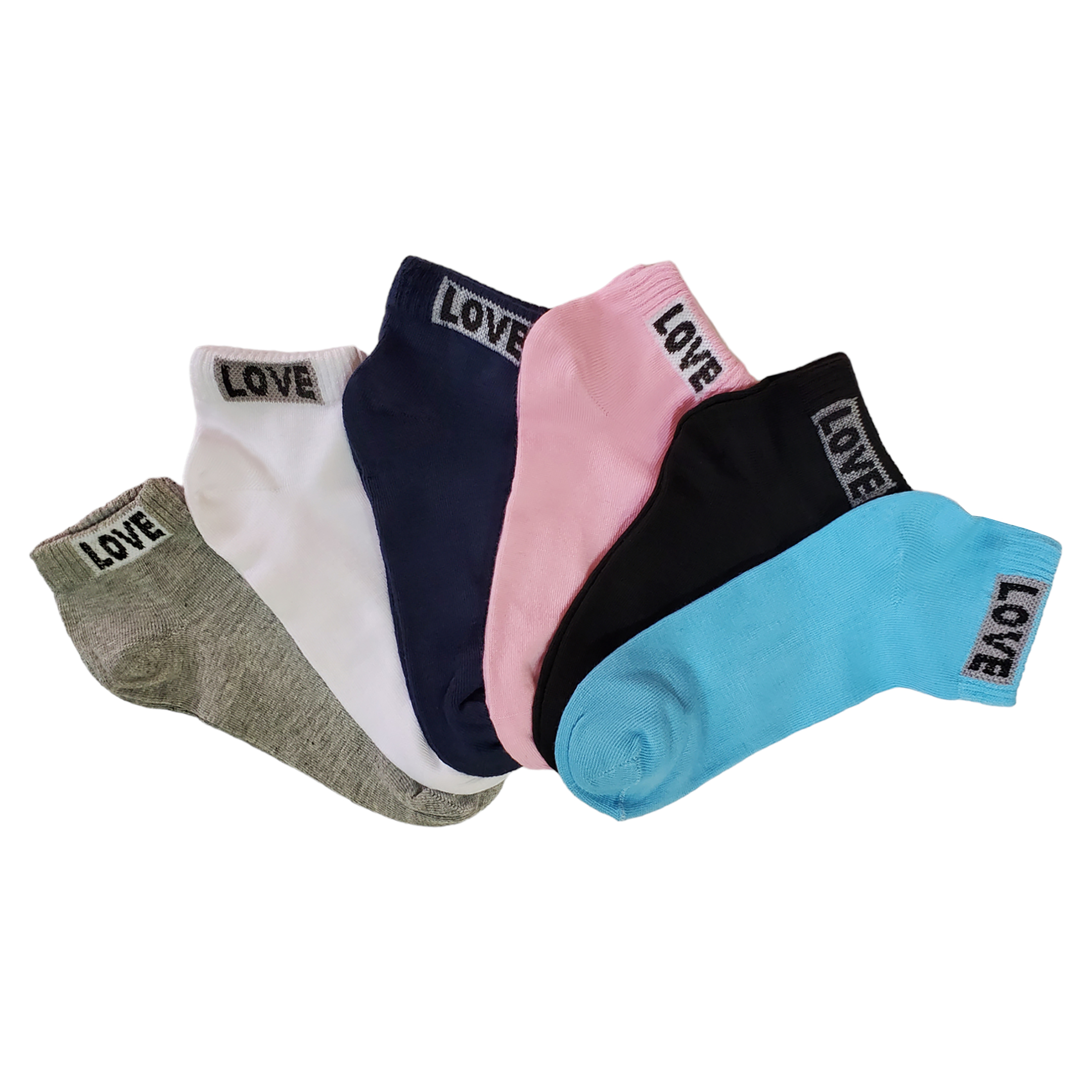 Calcetas Cortas Dama Love 12 Pares