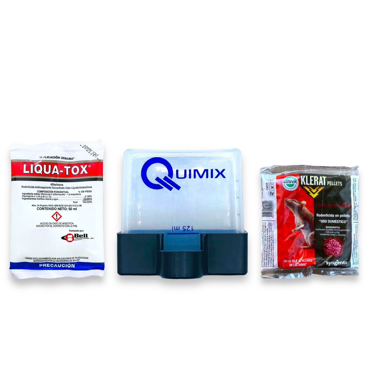 Veneno Para Ratones Liquatox +bebedero+ Klerat Pellets
