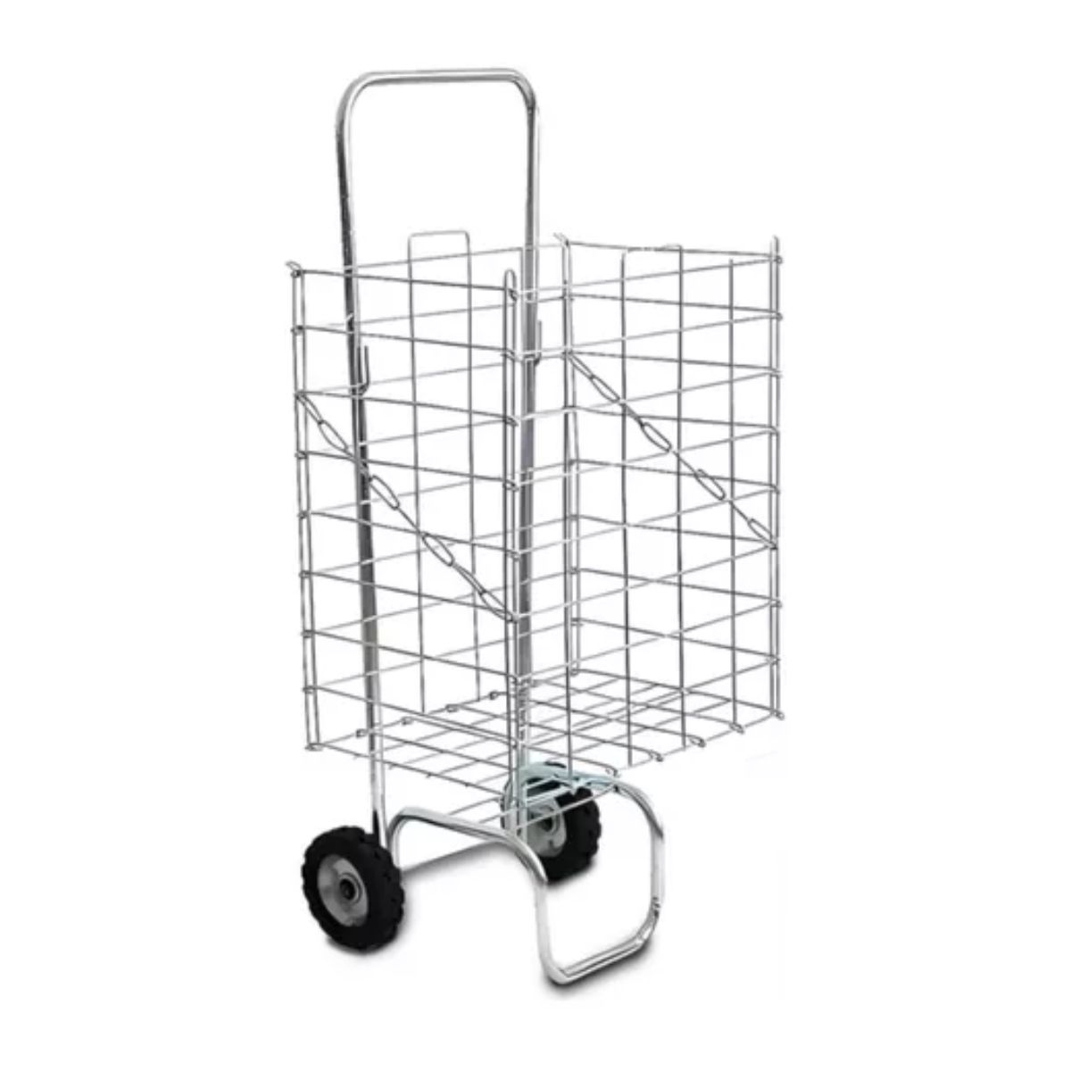Oferta Carrito Mandado Canastilla Plegable Llanta Reforzada plata 