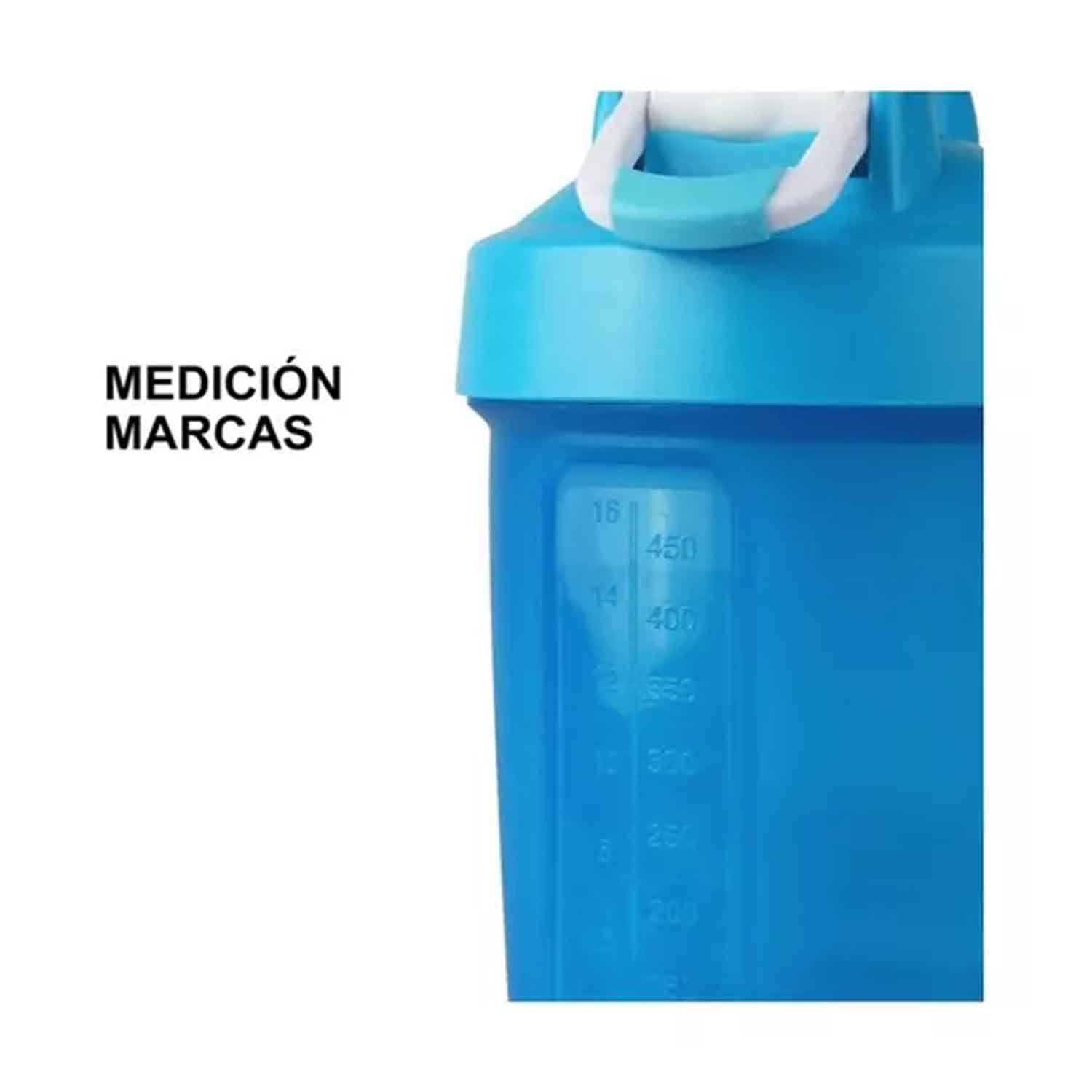 Vaso Mezclador Shaker Multifuncional Compraymas Para Deporte Vaso Proteina 650ml Fitness Agua Color Azul
