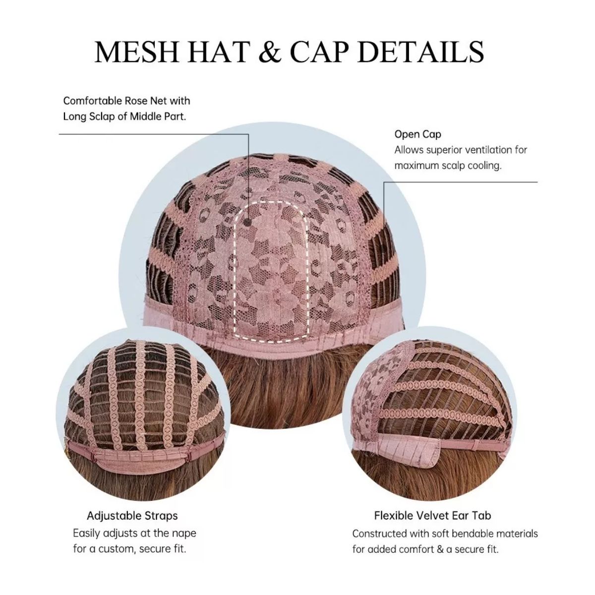 Peluca Naranja Para Mujer Dama Larga Ondulada Flequillo 