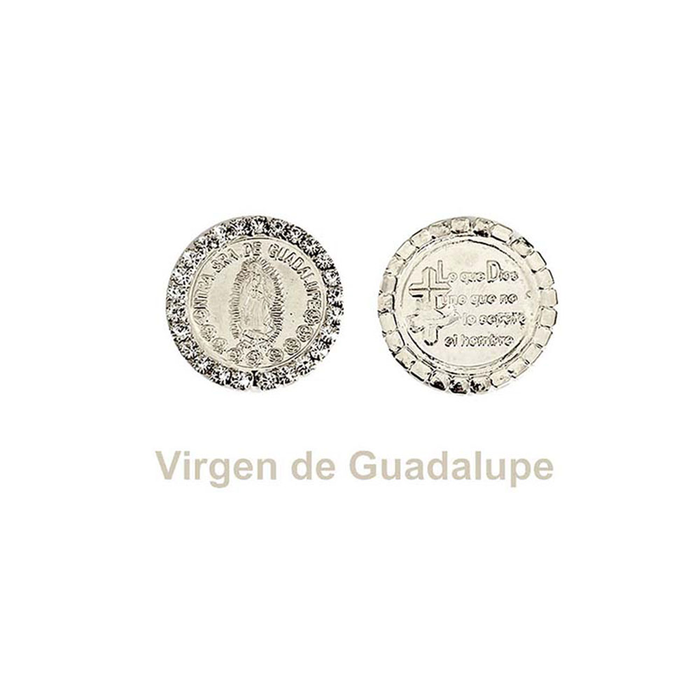 Arras Matrimoniales Bañadas En Plata .999 Con Zirconias Virgen de Guadalupe