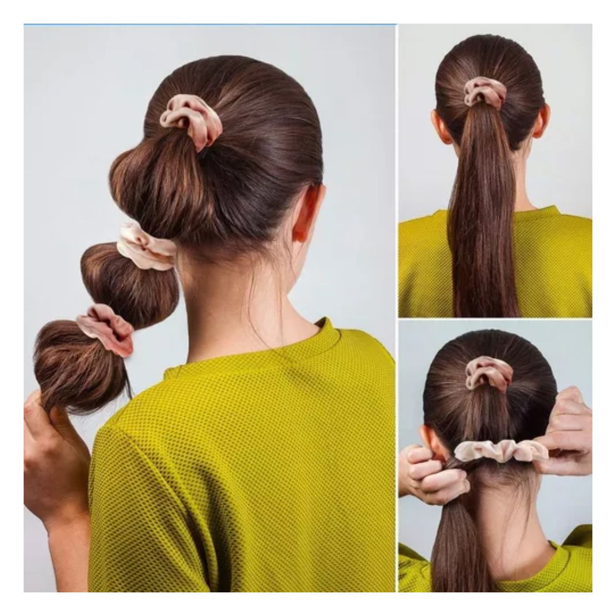 Liga Para Cabello Elásticas Satín Para Mujer 65pcs Modelo B