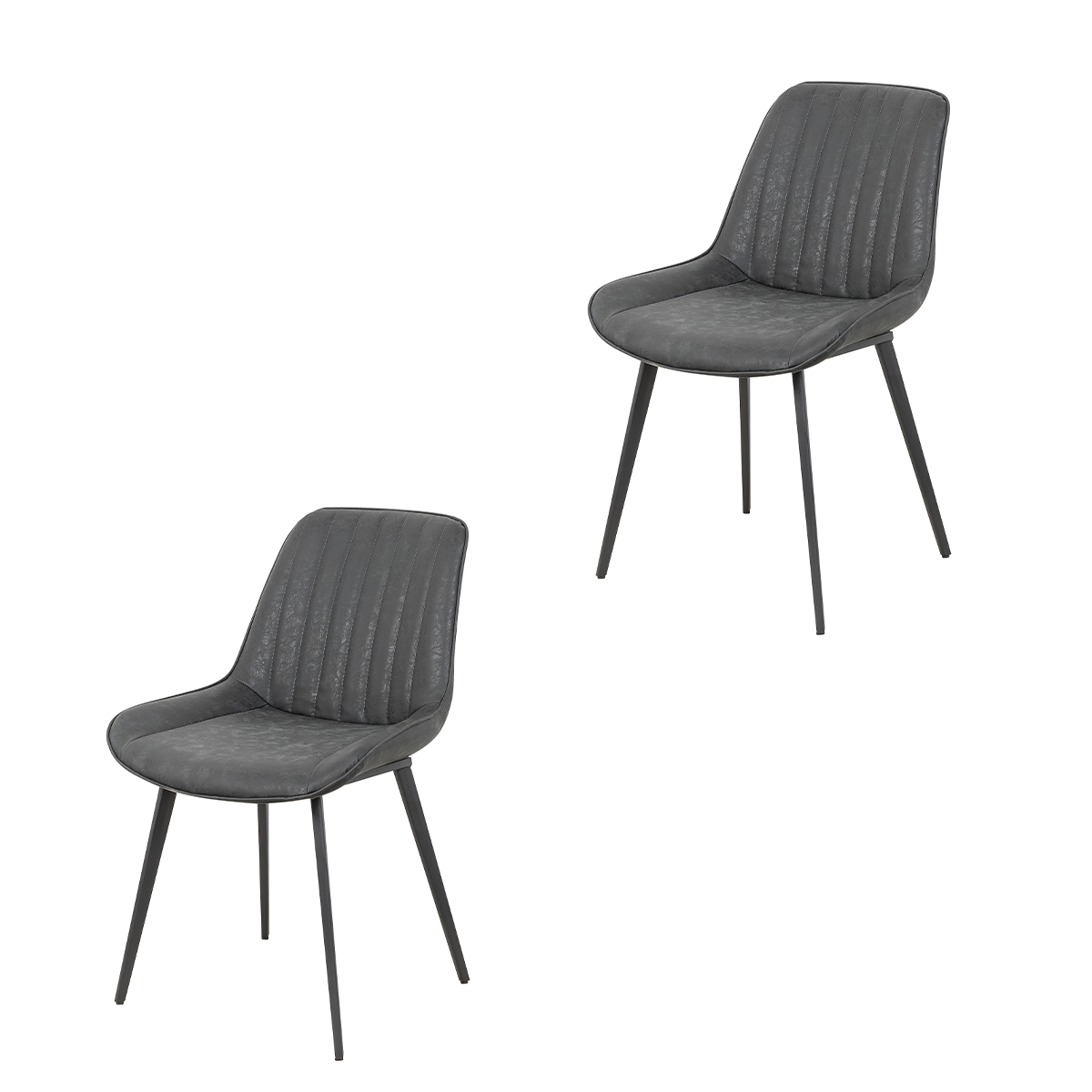 Set De 2 Sillas Para Comedor Moderno Nala Negro
