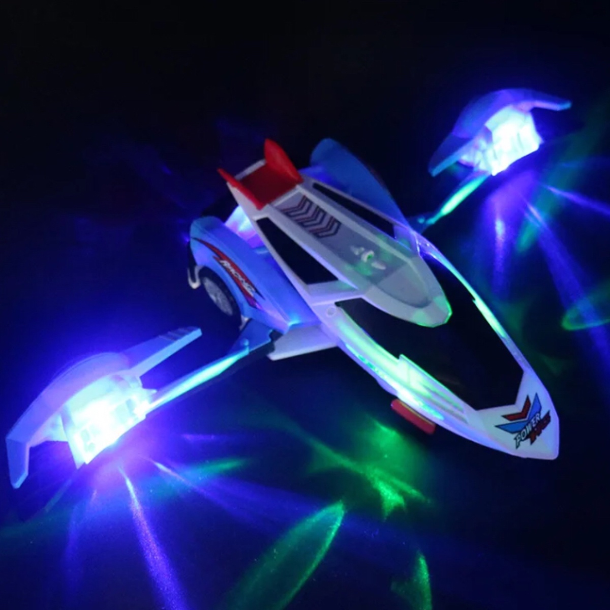 Coche Avión Transformer Musical Con Luces Led Y Movimiento
