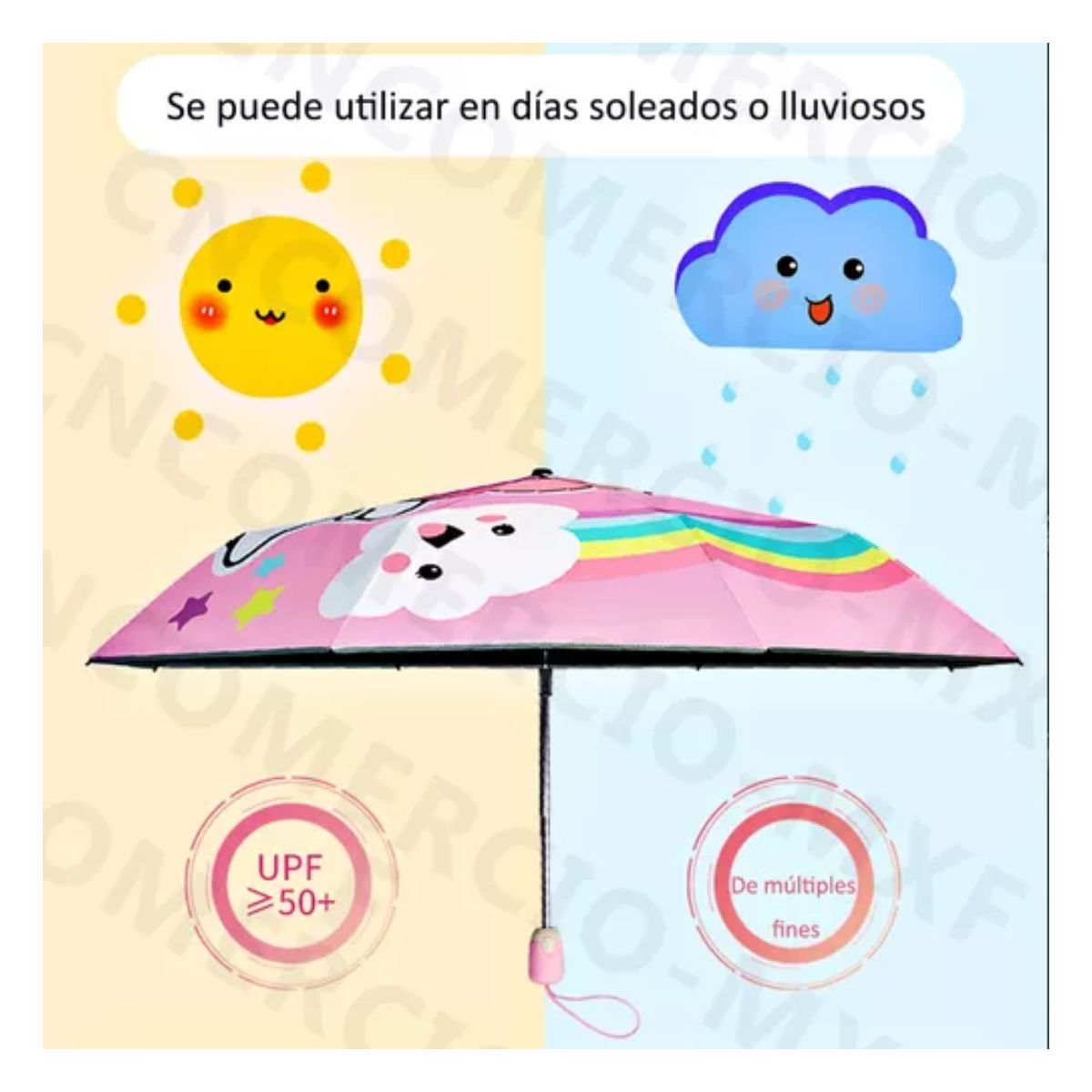 Paraguas Infantil Deportivo De La Coruña - Diámetro 54 Cm, Automático, Multicolor - Producto Oficial CYP BRANDS