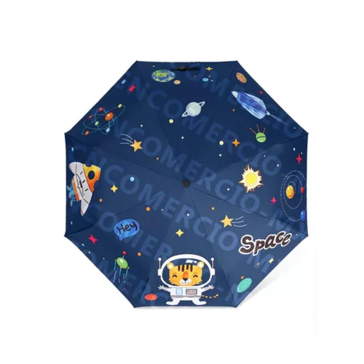 Paraguas Sombrilla Infantil, Automático Para Niño Color:4 gato astronauta 