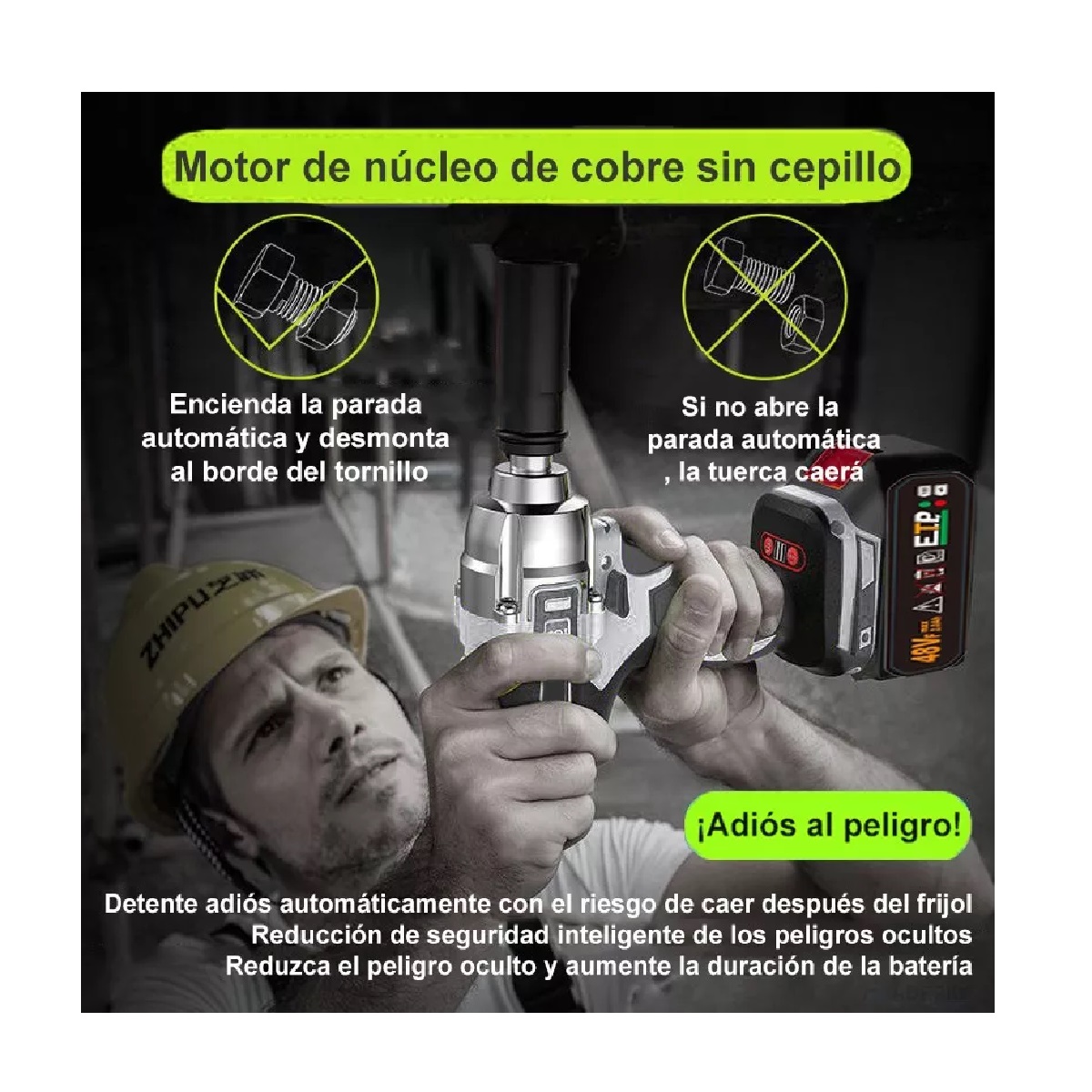 Llave De Impacto Inalambrico Taladro Recargable Kit Pistola