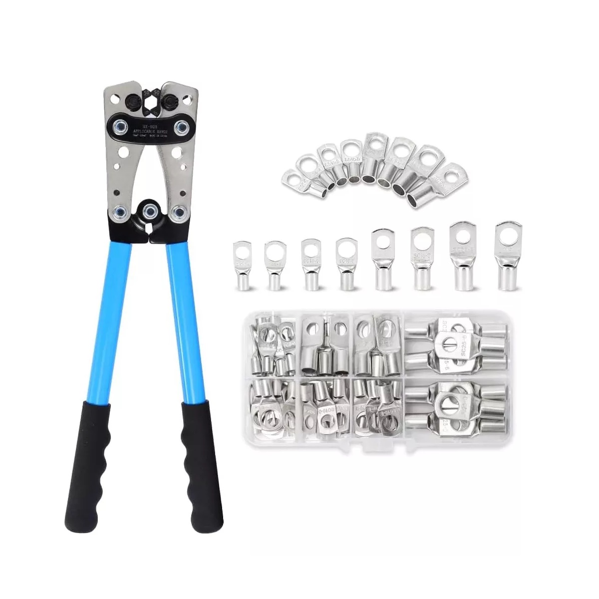 Pinza Ponchadora Hexagonal Crimpadora Manual +60 Terminales