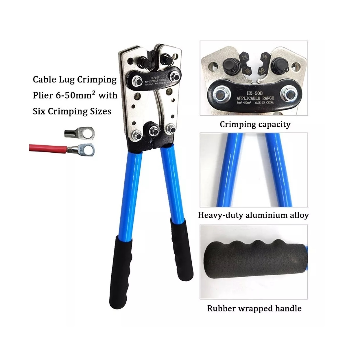 Pinza Ponchadora Hexagonal Crimpadora Manual +60 Terminales