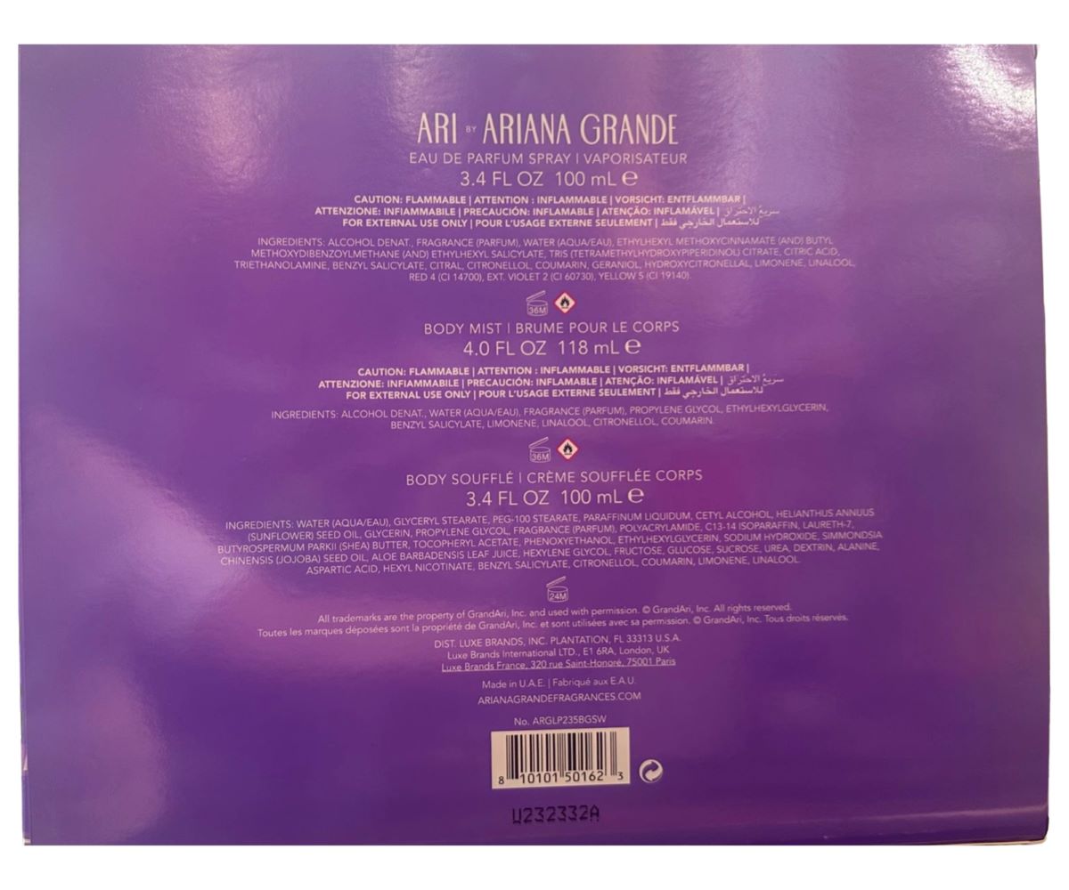 Kit de Perfume Ariana Grande Ari 3 Pzas Eau de Parfum