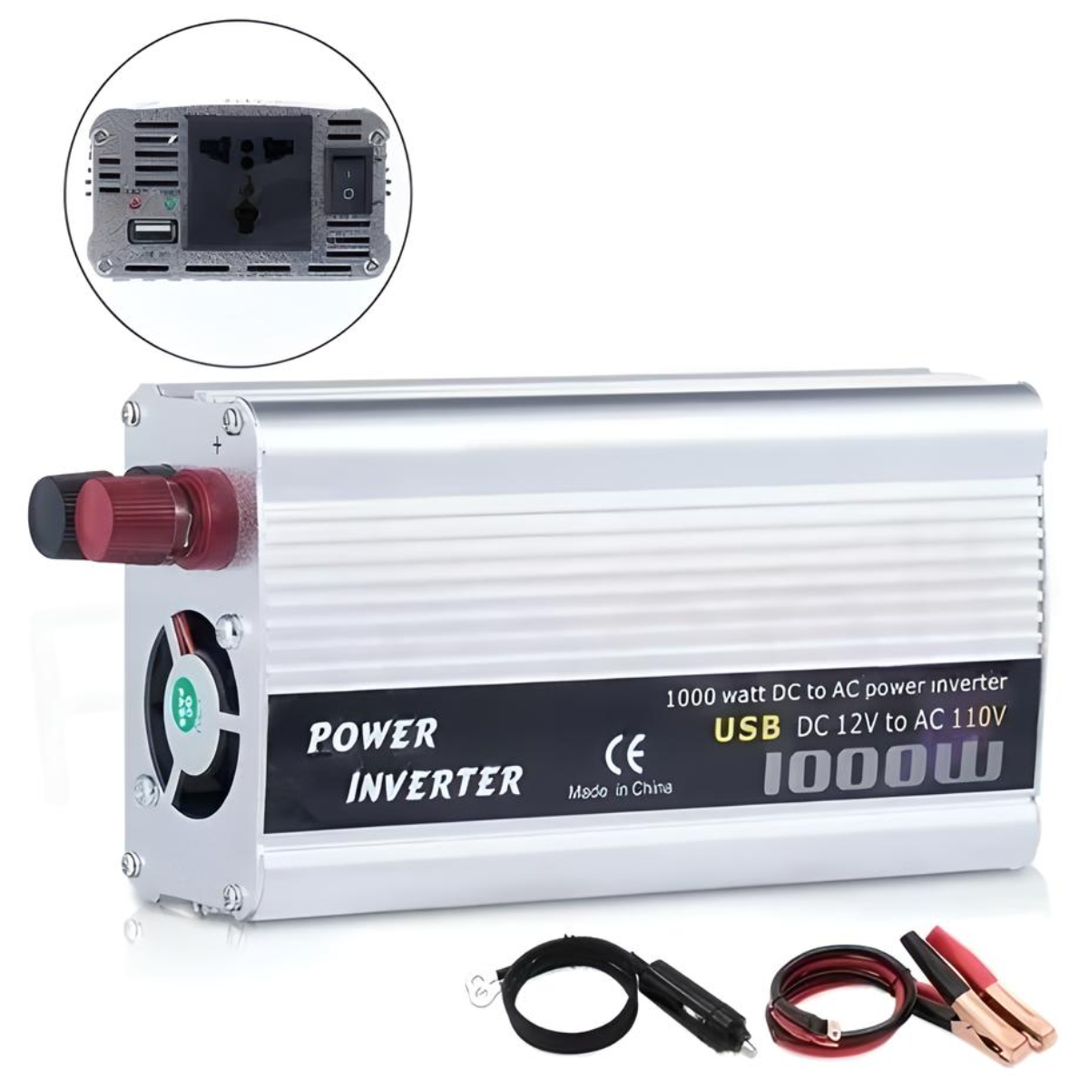 Convertidor De Corriente Auto Para Auto 1000w 12a 110v