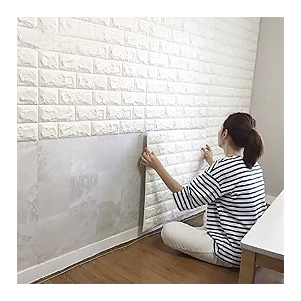 Placa Revestimiento Pared Autoadhesiva 5 Piezas 77x70cm.