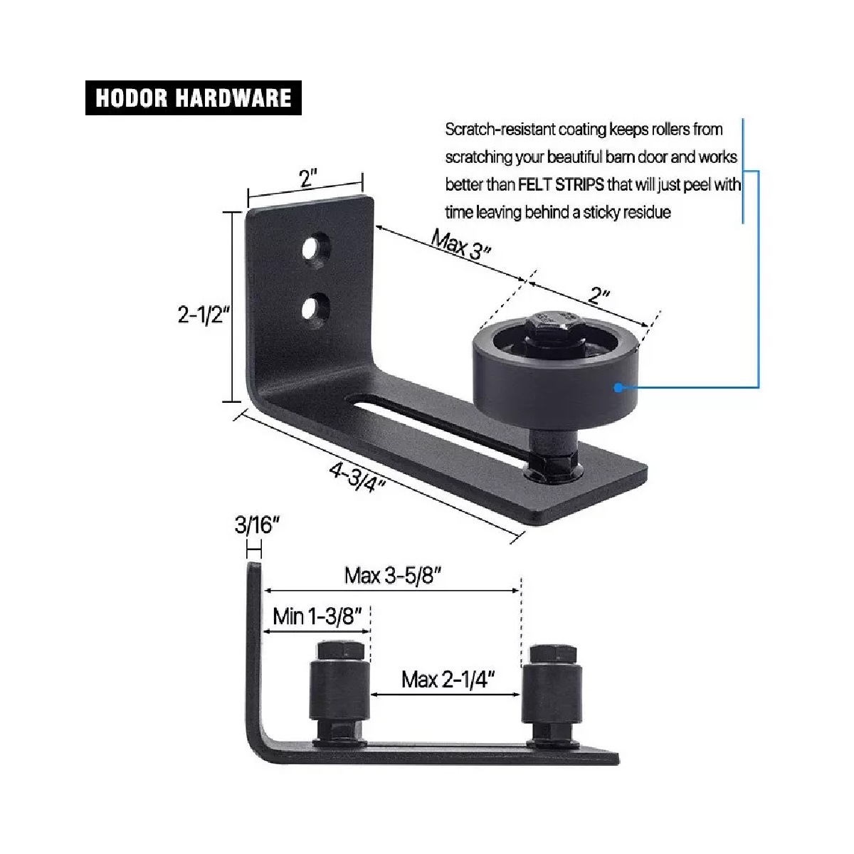 Guía De Piso Para Puerta Corrediza De Granero, Configuración