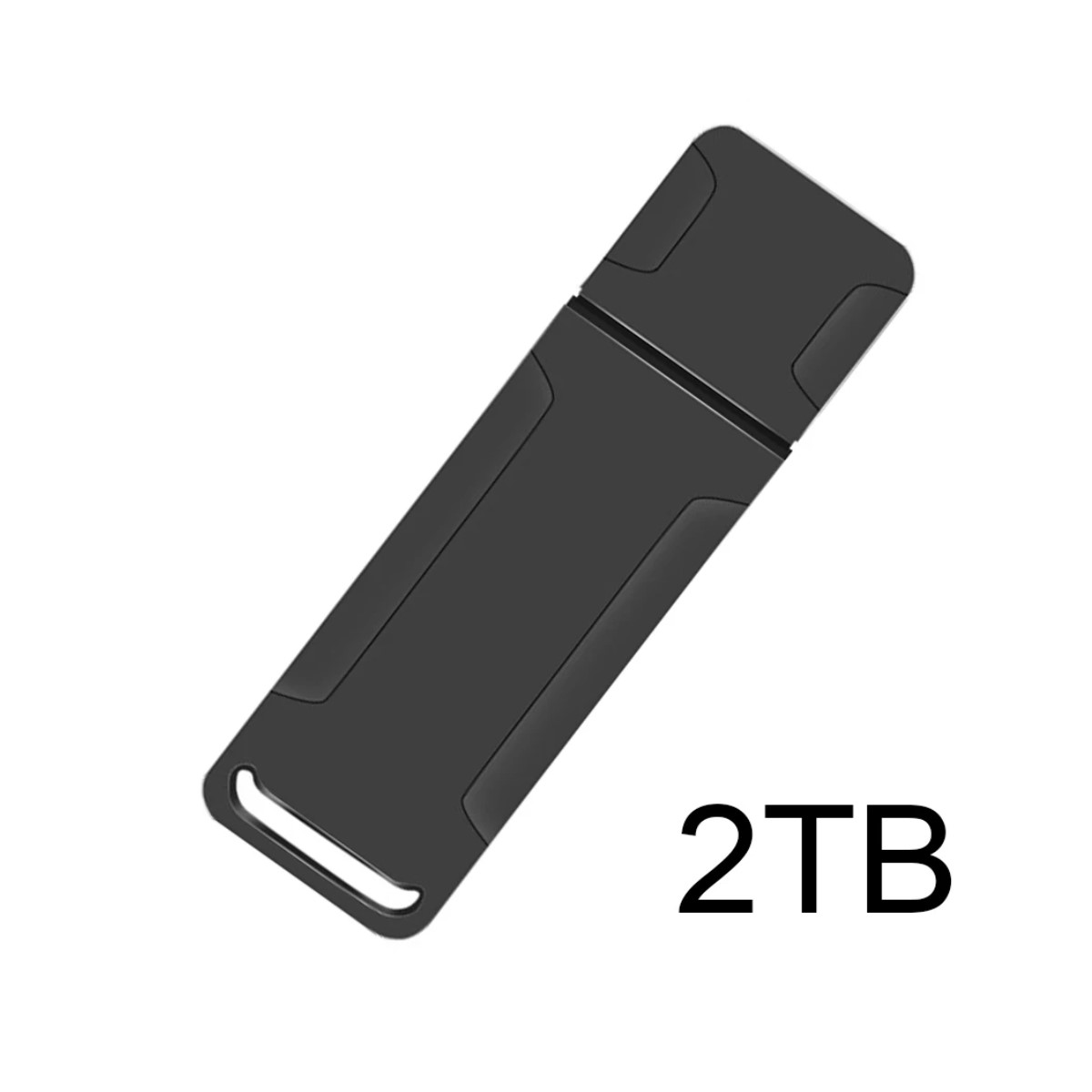 Memoria pendrive USB 3.1 alta velocidad unidad Flash 2TB metalica negro portátil pc lap mac cel.