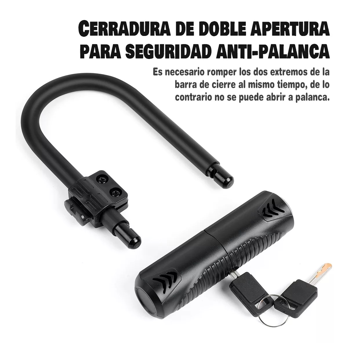 Candado Rigido Tipo U Para Bicicleta Motocicleta +2llaves