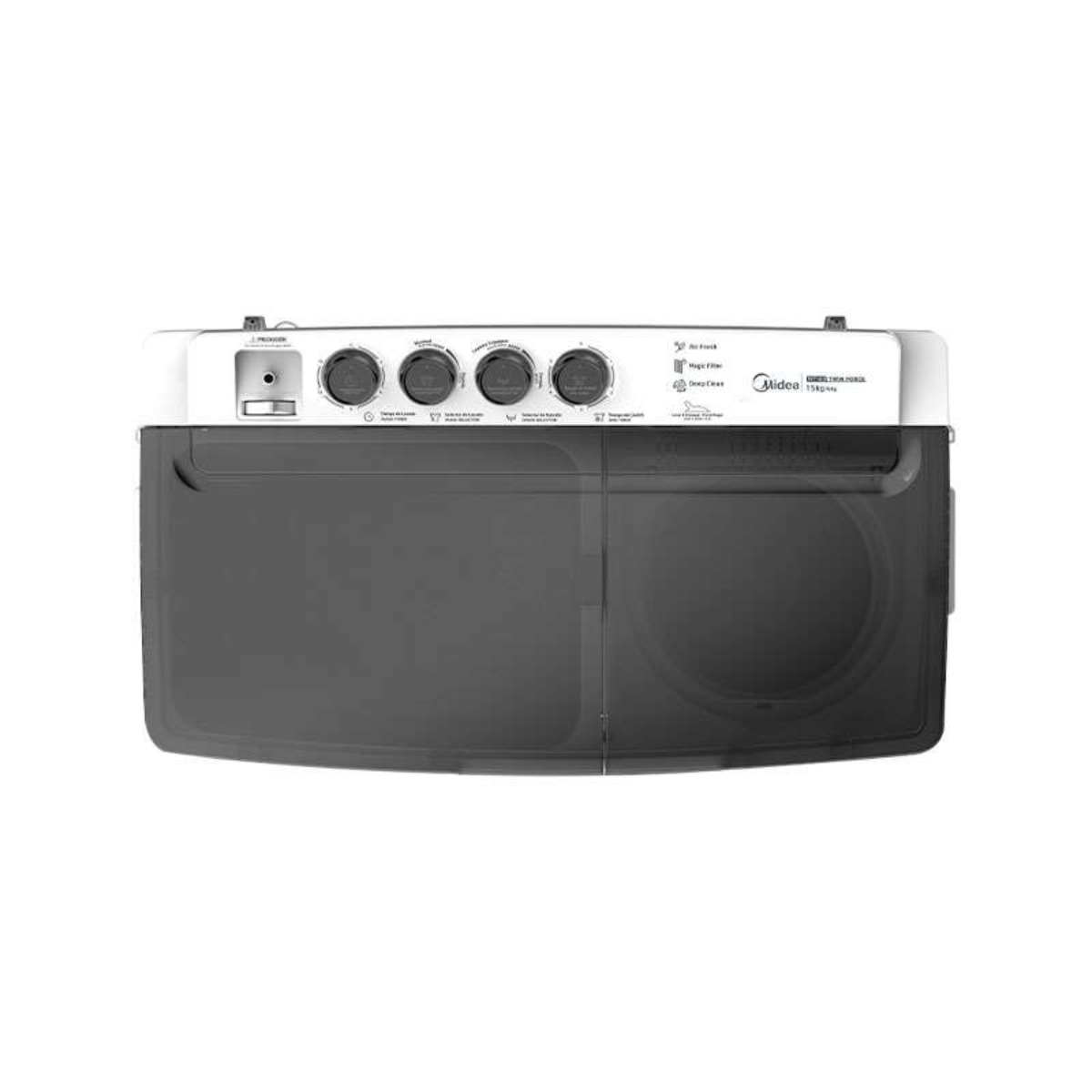 LAVADORA MIDEA MT100W150W-MX 15KG DOBLE TINA TWIN FORCE PULSATOR BLANCA ALBY