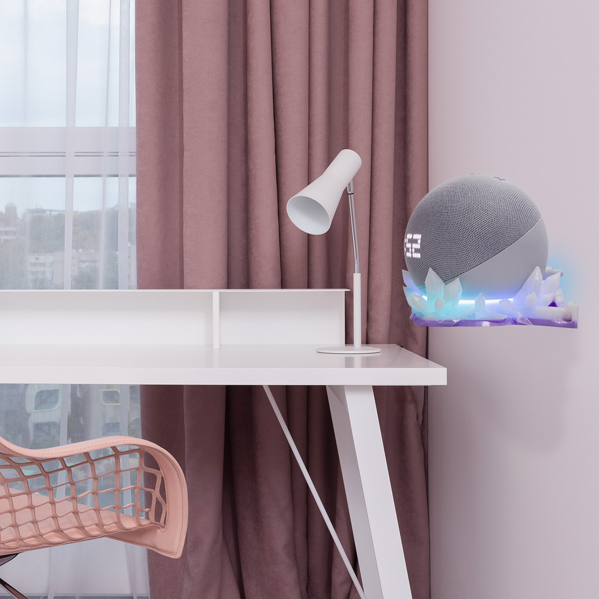 Soporte Para Alexa Echo Dot Tipo Cristales Impremli