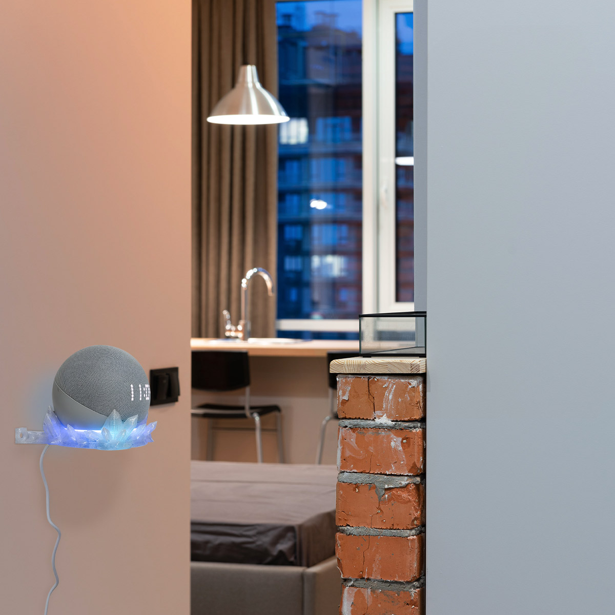 Soporte Para Alexa Echo Dot Tipo Cristales Impremli