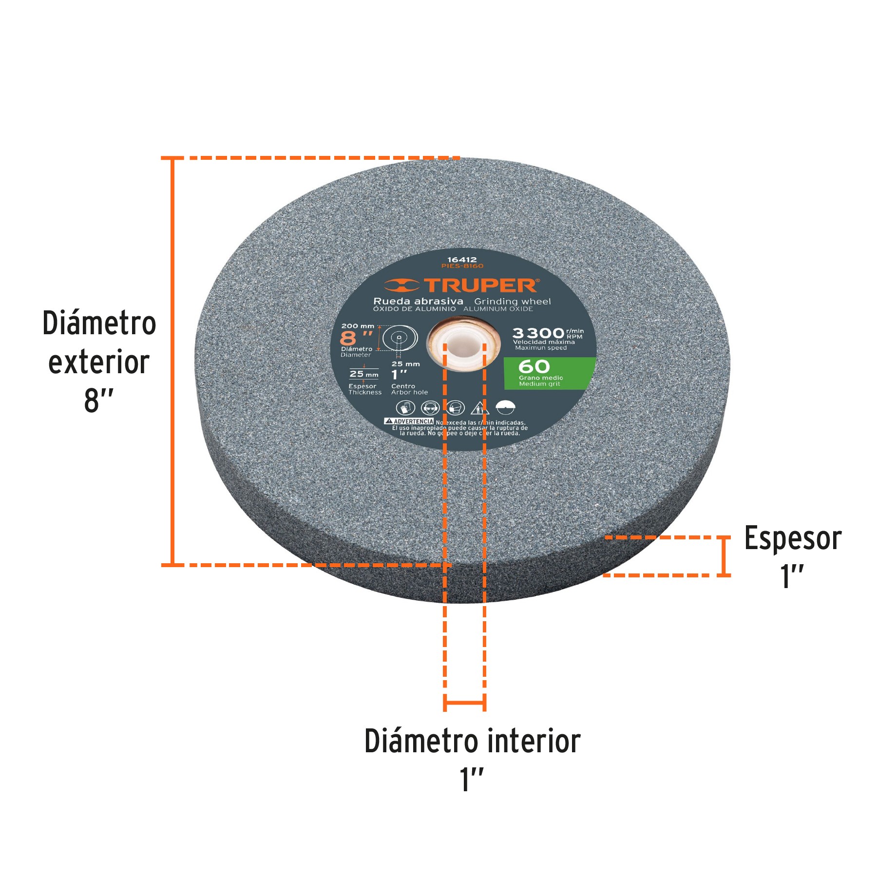 MAKITA D-27090 - Disco De Laminas 125 Curvo De Oxido De Aluminio Grano 60 Con Cuerpo De Fibra De Vidrio 86518916