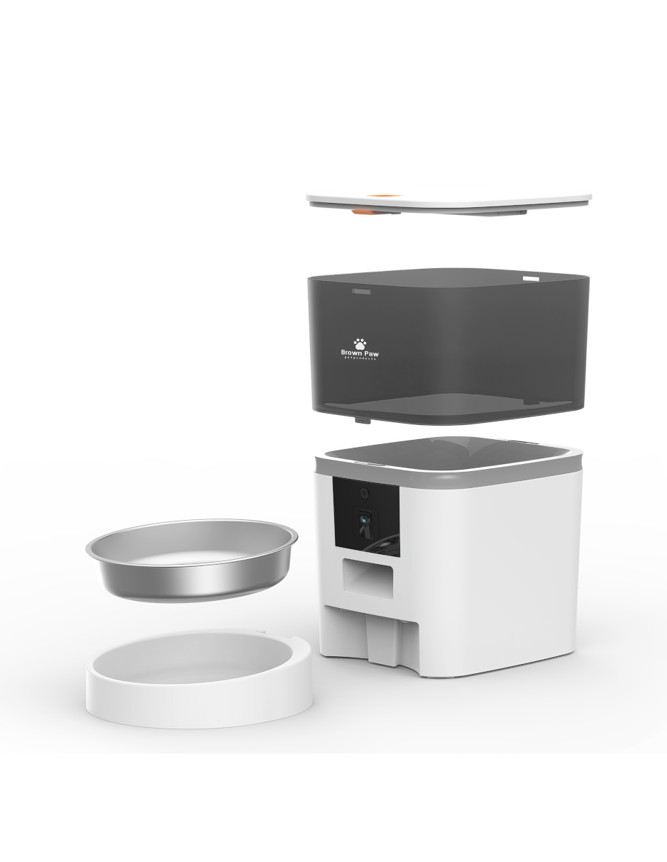 Dispensador de Alimento para Mascotas Wifi Cámara Inteligente Smart 4 Lts Brown Paw