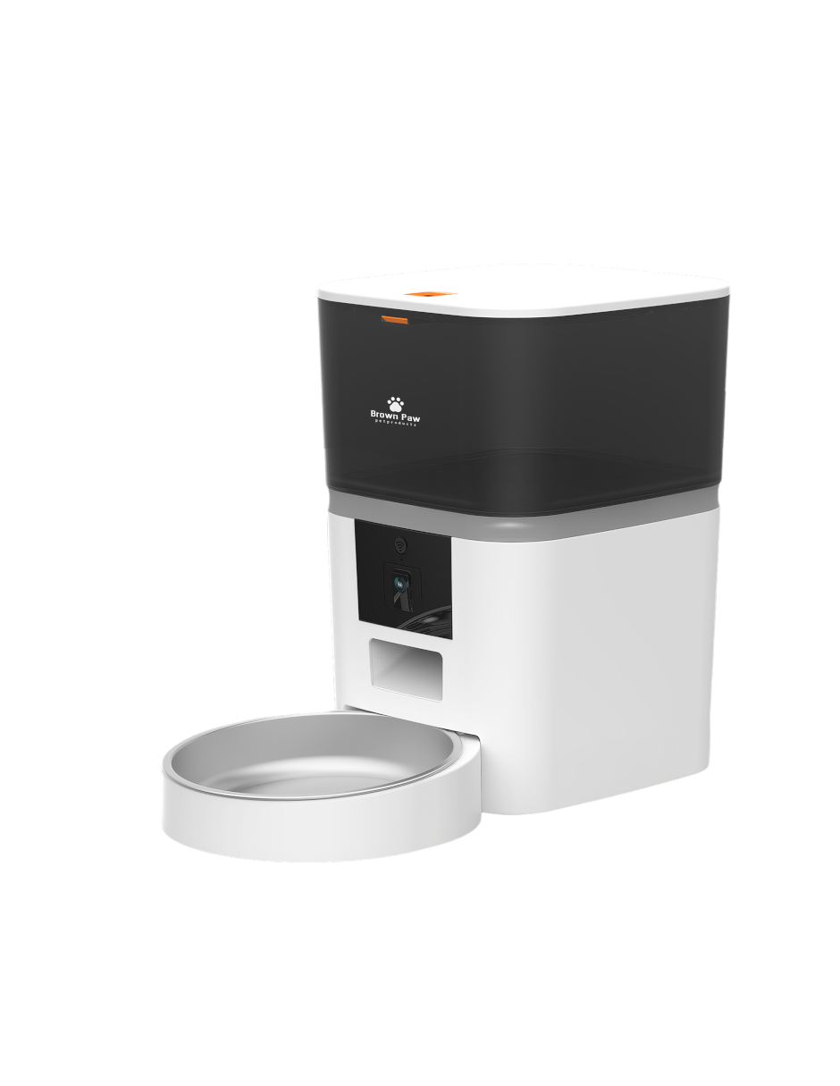 Dispensador de Alimento para Mascotas Wifi Cámara Inteligente Smart 4 Lts Brown Paw
